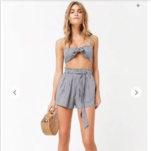 NWT gingham crop top